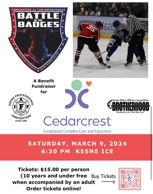 2024 Battle of the Badges Hockey Game SOLD OUT Keene Strong