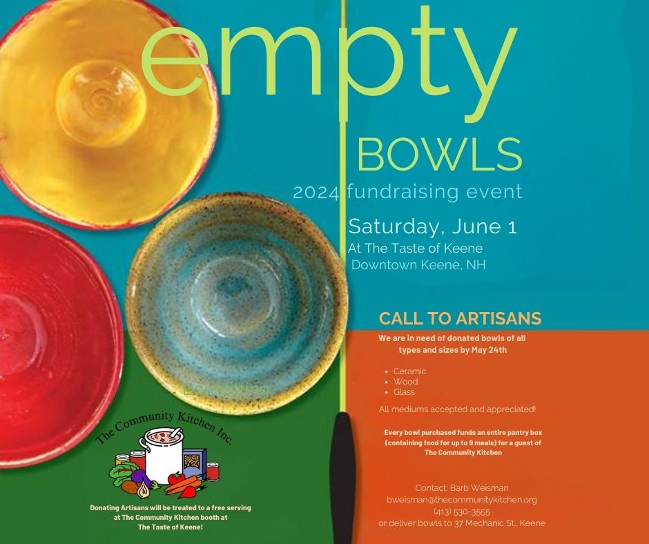 Empty Bowls Fundraiser- Seeking Artisan Bowls!