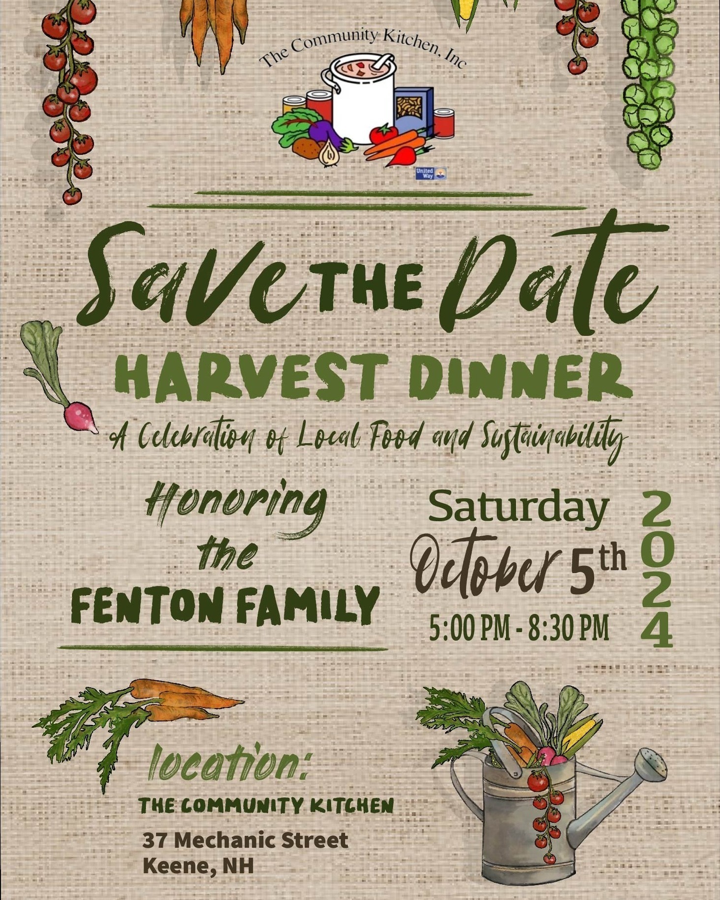 Save the Date: Community Kitchen Local Harvest Dinner