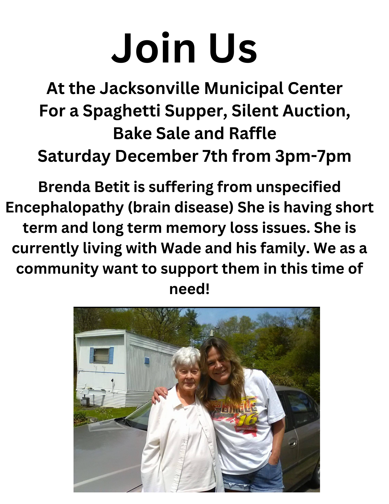 Benefit Spaghetti Supper & Bake Sale